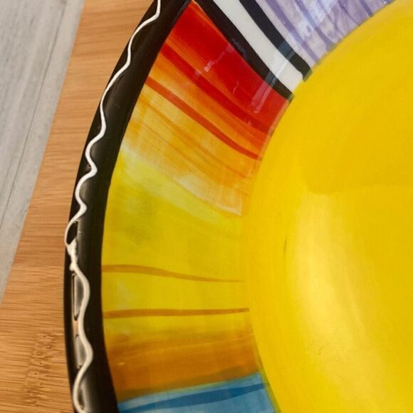 Certified International Serape Nancy Green Colorful Pasta Serving Bowl 9.5 inch - Picture 4 of 12